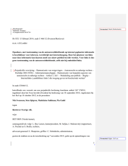 HvJ EU 13 februari 2014, zaak C-466/12 - VU