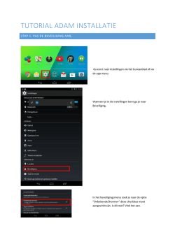 TUTORIAL ADAM INSTALLATIE