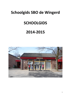 Schoolgids SBO de Wingerd SCHOOLGIDS 2014-2015