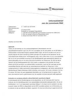 Informatiebrief 011 Evaluatie en voortgang