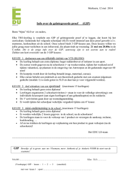 Info over de ge&iuml;ntegreerde proef (GIP) - Sint