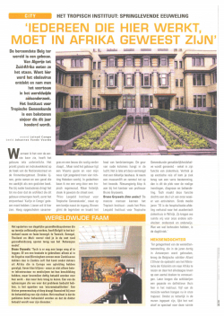 Het Tropisch Instituut : Springlevende eeuweling. - svr