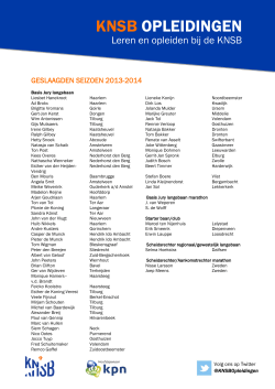 overzicht van geslaagde cursisten seizoen 2013-2014