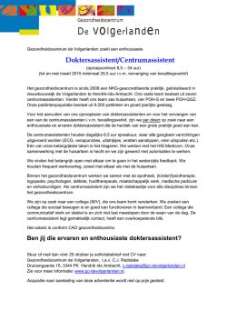 Doktersassistent/Centrumassistent