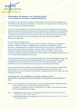 Informatie - Academie Antroposofische Gezondheidszorg