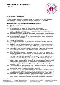 ALGEMENE VOORWAARDEN - Autobedrijf Review.com