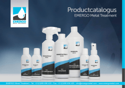 Catalogus EMT NL 2014 - EMERGO Metal Treatment