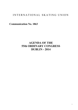 AGENDA OF THE 55th ORDINARY CONGRESS