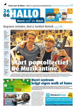 Uitgave 26-06-2014 - HALLO Horst aan de Maas