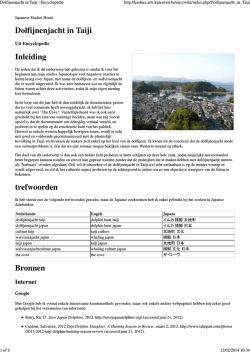 Dolfijnenjacht in Taiji - Encyclopedie