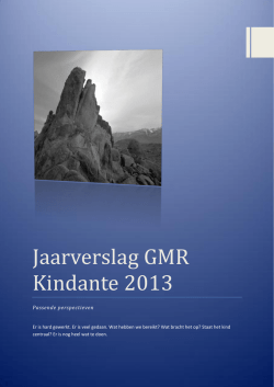 Jaarverslag GMR Kindante 2013