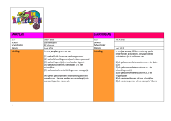 JAARPLAN b.s. de KAMELEON augustus 2014-2015