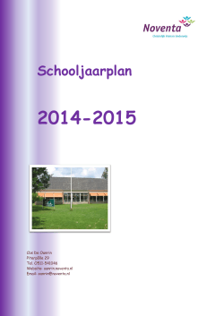 Schooljaarplan 2014-2015 - Oanrin
