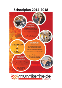 Schoolplan 2014-2018 - Munnikenheide College