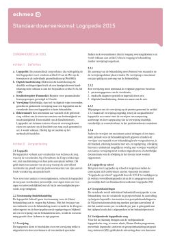 Standaardovereenkomst Logopedie 2015 (pdf)
