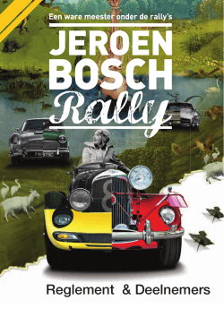 JBR 2014.indd - Jeroen Bosch Rally