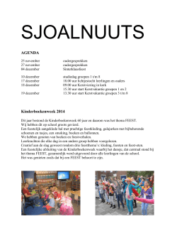 Sjoalnuuts november 2014 - Basisschool Swentibold Born