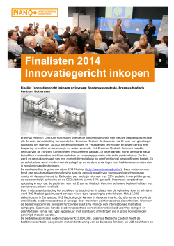 finalisten 2014 innovatiegericht inkopen