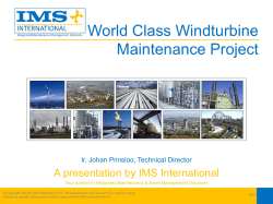 Johan Prinsloo, IMS International