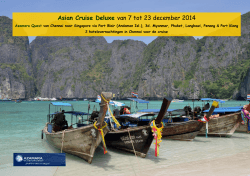 Asian Cruise Deluxe van 7 tot 23 december 2014
