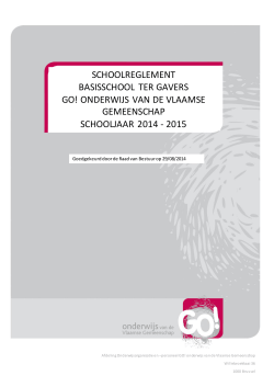 schoolreglement 2014-2015