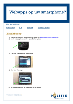 Handleiding webapps op smartphone
