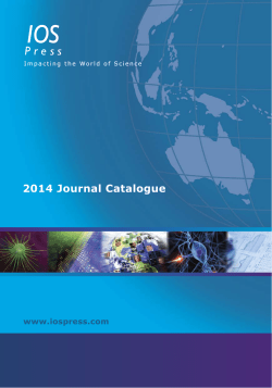 2014 Journal Catalogue