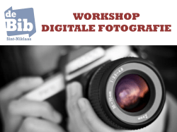 Workshop digitale fotografie - Stad Sint