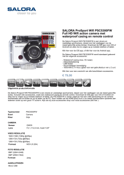 SALORA ProSport Wifi PSC5300FW Full HD Wifi action camera met