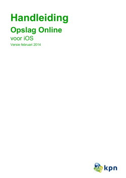 Handleiding Opslag Online voor iOS