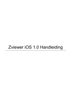 Zviewer iOS 1.0 Handleiding