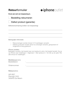 iPhoneOutlet.NL Retourformulier