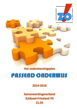 Ondersteuningsplan Zuidoost-Friesland