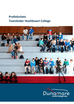 Profielschets Teamleider Hoofdvaart College