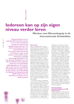 Iedereen kan op zijn eigen niveau verder leren