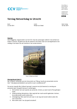 Verslag netwerkdag Utrecht 22 mei 2014