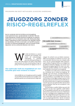JEUGDZORG ZONDER RISICO-REGELREFLEX