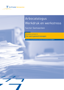 Het werk gezond managen.