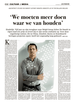 Eindelijk. Vijf jaar na zijn terugkeer naar Belgi&euml;