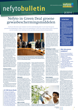 Nefyto in Green Deal groene gewasbeschermingsmiddelen