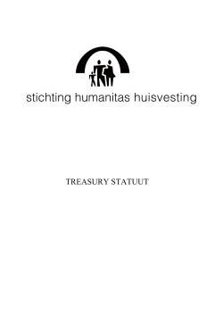 Treasury statuut SHH - Stichting Humanitas