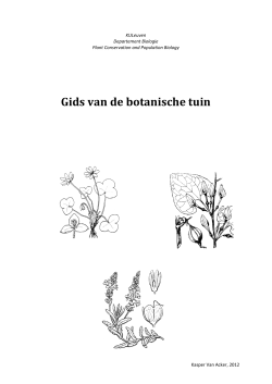 Gids van de botanische tuin - Departement Biologie