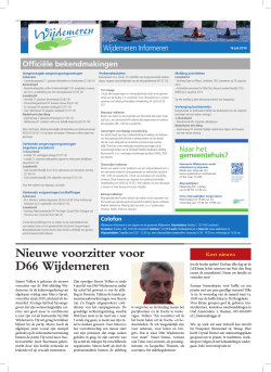 Wijdemeren Informeren 16-07-2014