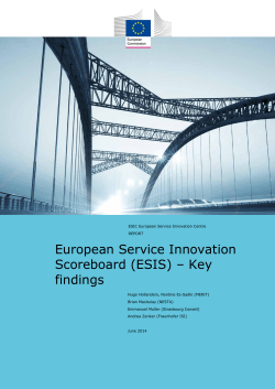 European Service Innovation Scoreboard (ESIS) – Key findings