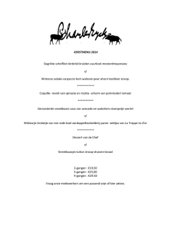 KERSTMENU 2014 Gegrilde scholfilet-tönbröd-kruiden