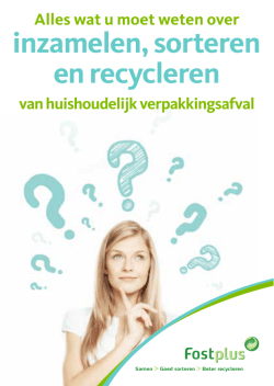 inzamelen, sorteren en recycleren
