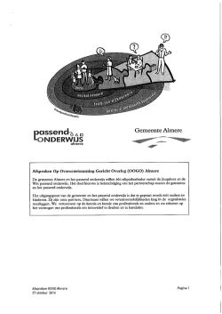 is u ĲS - Passend Onderwijs Almere
