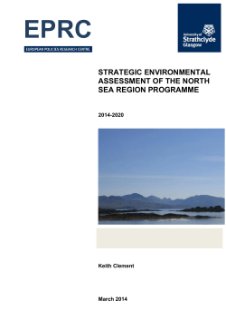 Environmental Report - Interreg IVB North Sea Region Programme