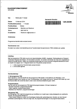 14r.00056 rib stand van zaken programma