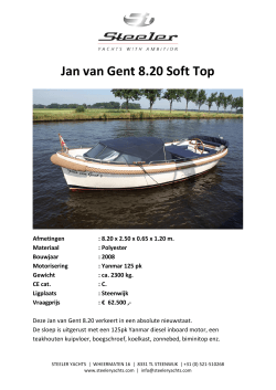 Jan van Gent 8.20 Soft Top